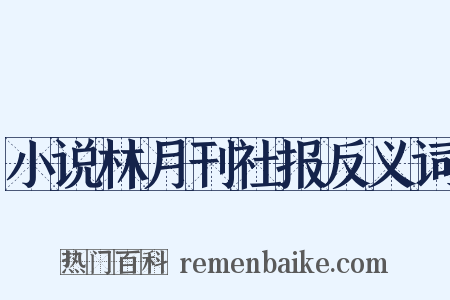 小说林月刊社报反义词是什么意思的图片